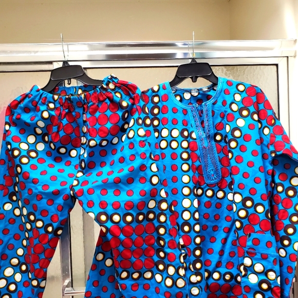 Preown 2PIECE Multicolored Set; Ankara Material Sz 14-18; Long Sleeves; $40 - Picture 2 of 10